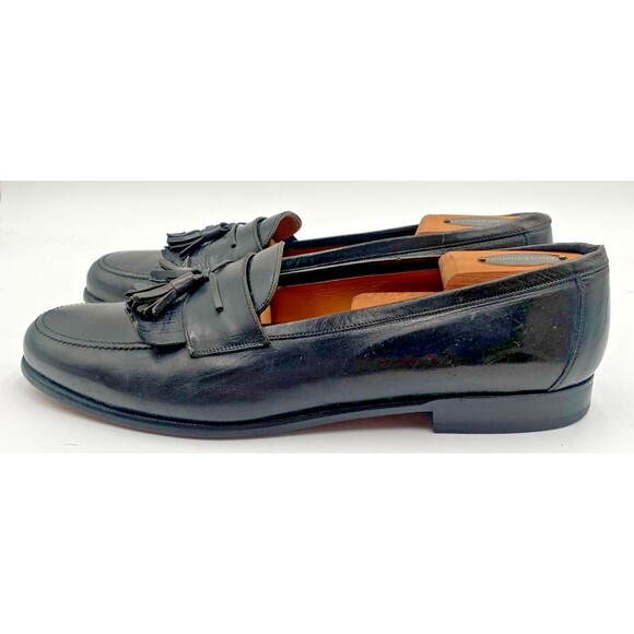 Mezlan Santander Mens Size 11.5 M Black Slip On Tasseled/Kiltie Loafers Spain main image 6
